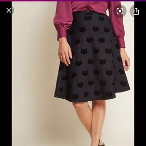 Collectif by ModCloth black cat circle skirt